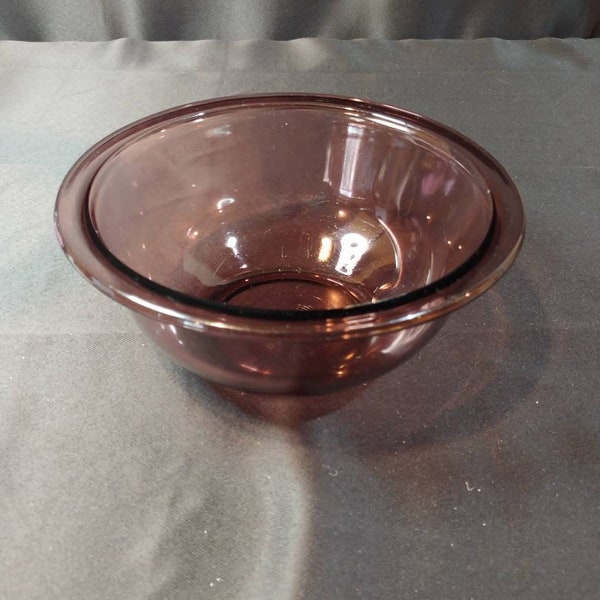 Vintage PYREX made in USA 322 Cranberry Small Mixing Bowl; 1 liter