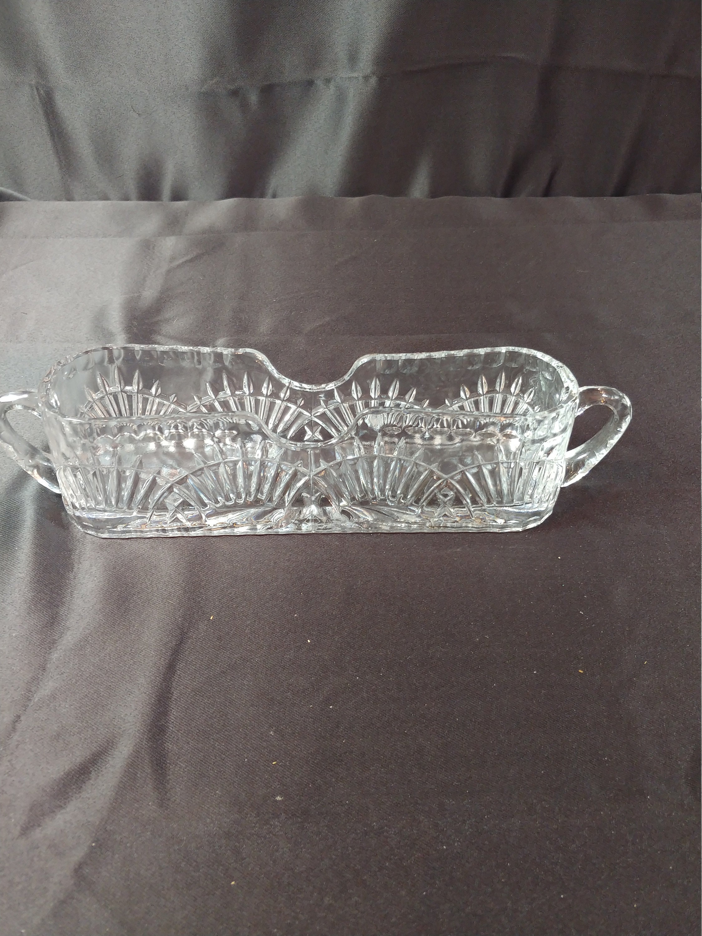 Vintage Crystal Flatware Caddy Shannon Godinger Etsy