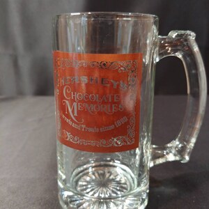 Hershey&#39;s Chocolate Memories Candy Advertising Glass Stein Cup Mug