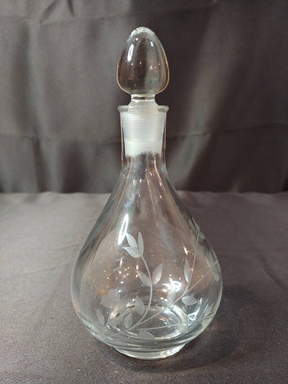 Vintage Rare Antique Lentheric Glass Perfume Bottl