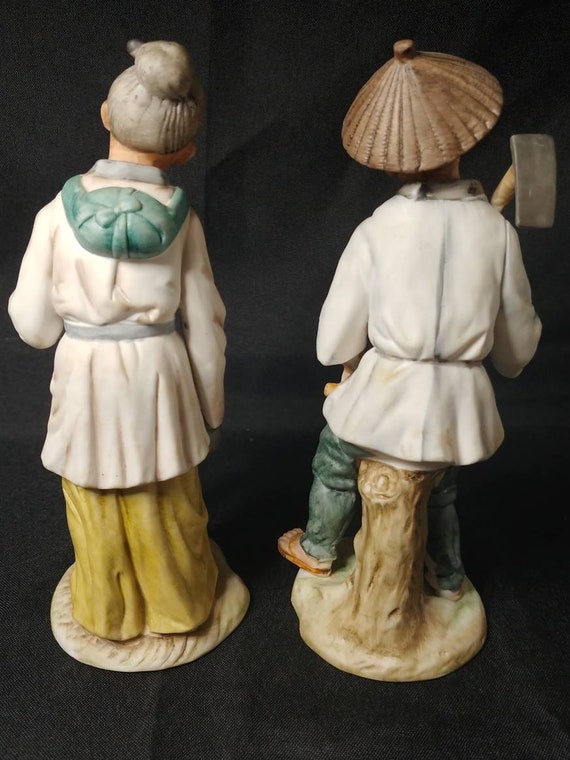 Set of 2 Kelvin Exclusives-japan Figurine. Old Asian Man and