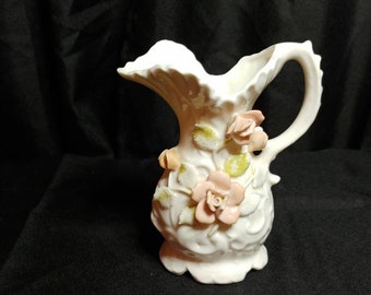 Ewer or Vase with handle in Porcelain Verithin by Lenwile-Ardalt Japan
