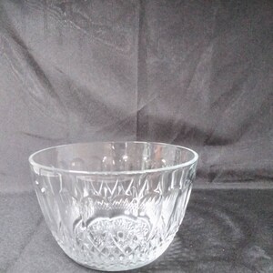 Cut Crystal Serving Bowl by Arcoroc, France (Reims)