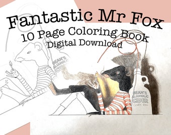 Digital Download Fantastic Mr Fox Coloring Book