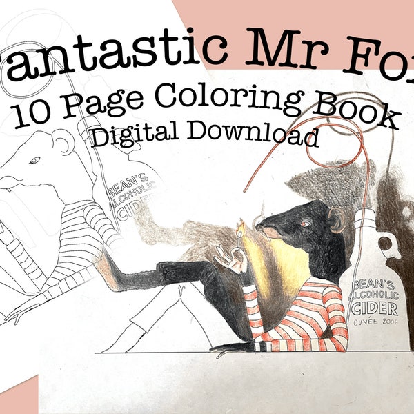 Digital Download Fantastic Mr Fox Coloring Book