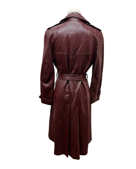 Early 1970's Very Cool Vintage Burgundy Leather C… - image 4