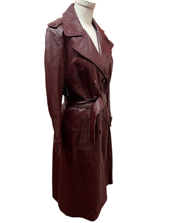 Early 1970's Very Cool Vintage Burgundy Leather C… - image 3