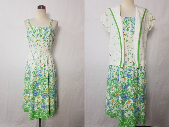 1970's Vintage Gunne Sax Style Floral Soft Cotton