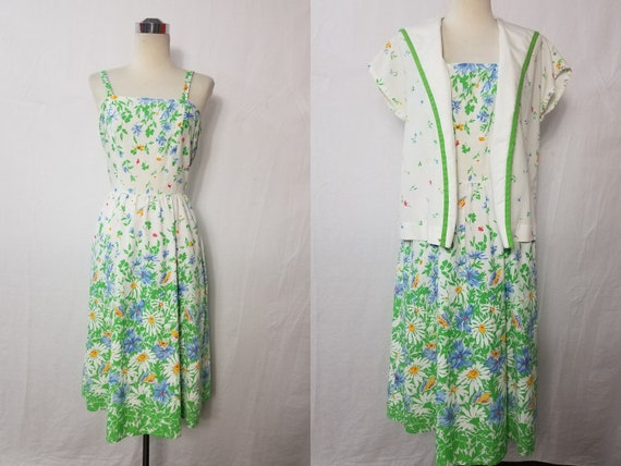 1970's Vintage Gunne Sax Style Floral Soft Cotton… - image 1