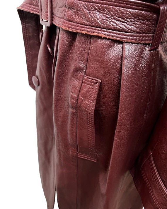 Early 1970's Very Cool Vintage Burgundy Leather C… - image 6