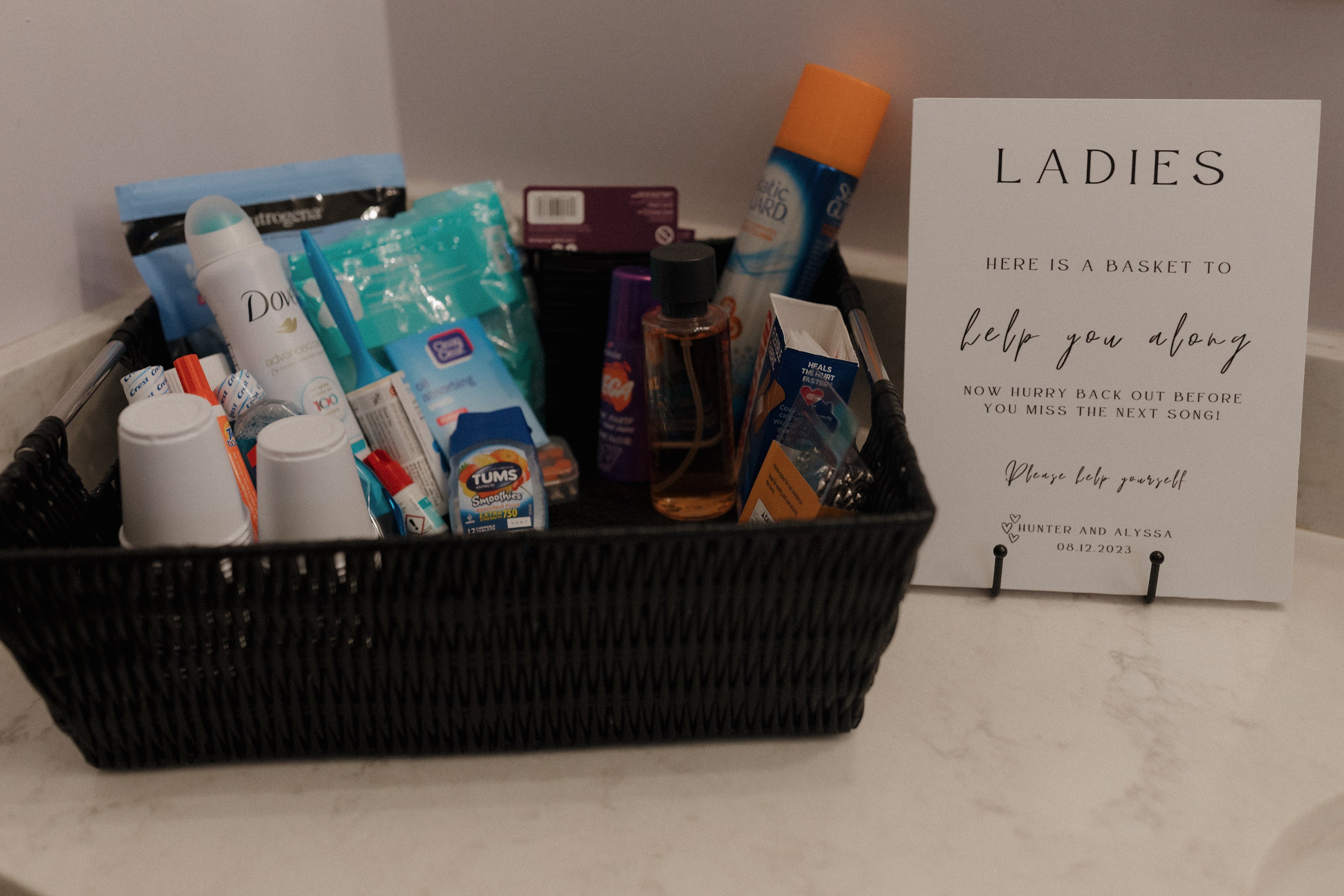 Bathroom Basket Wedding Sign Template Digital Download - Etsy