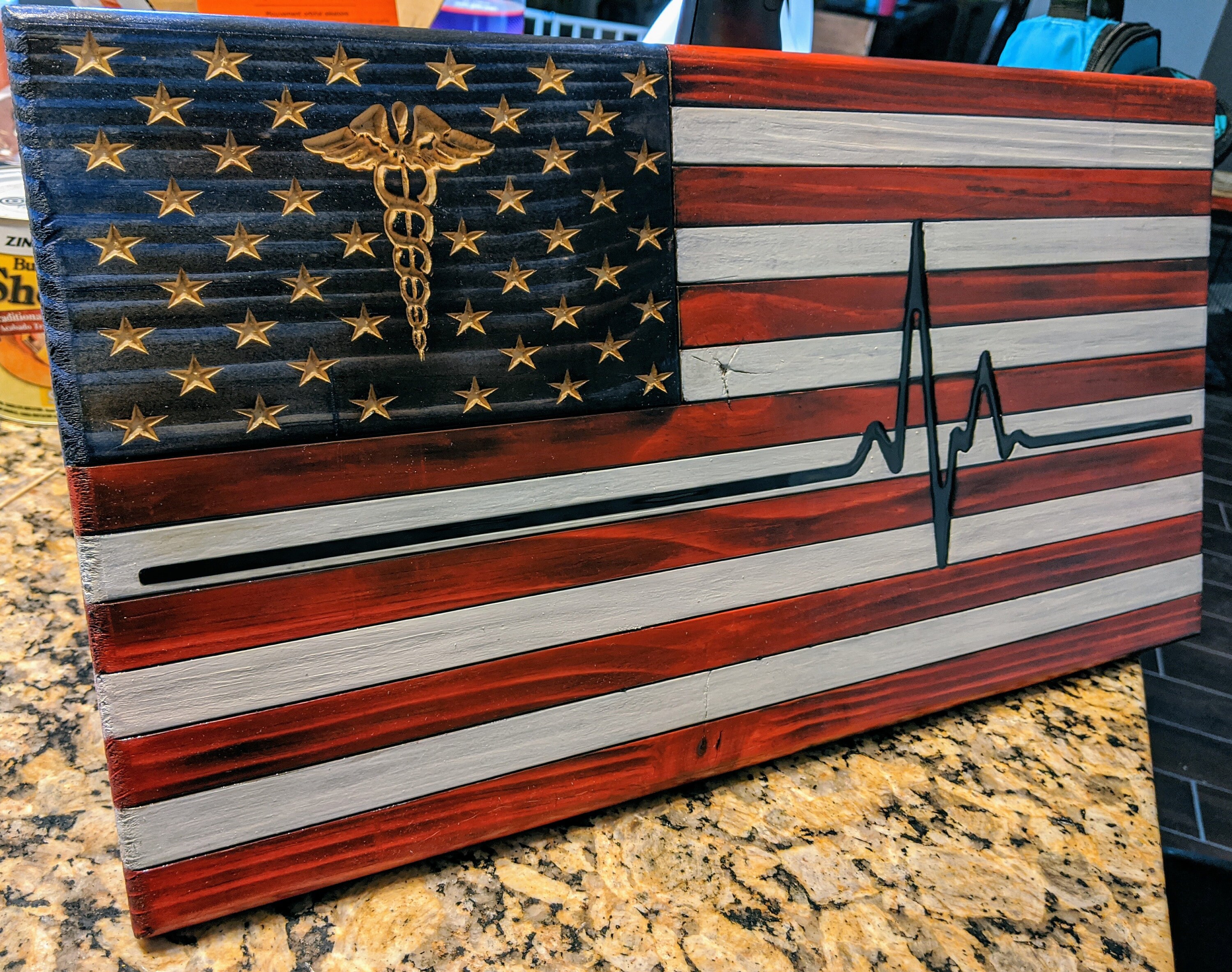 Medical Professionals / Nurse Flag 11x21 Rustic Etsy
