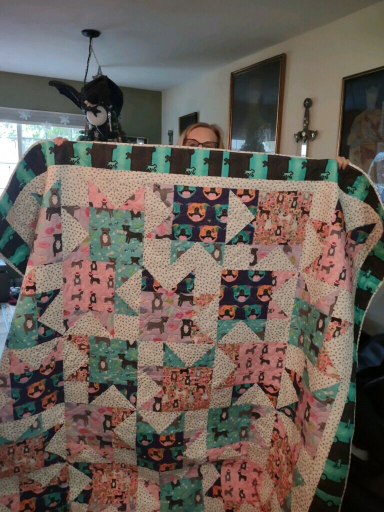 Somoyed Dog Pattern Print Quilt