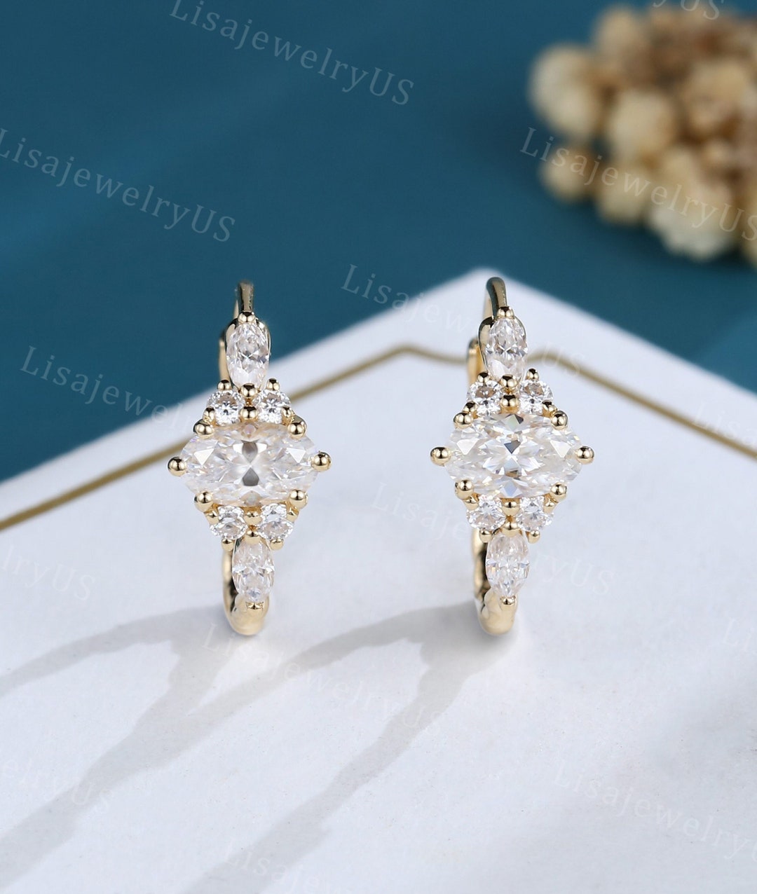 2.4 Carat Moissanite Huggie Earrings main image 0