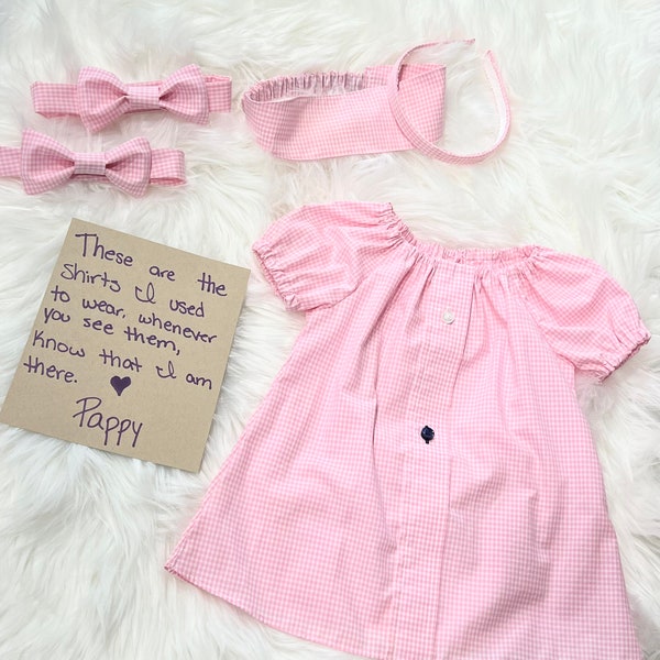 ADDITIONS FOR Memory dresses ONLY - Baby dresses from Men's shirt