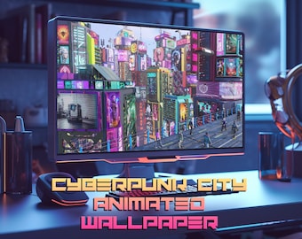 Animated Background - Cyberpunk Future Cityscape Daytime Scene for Desktop 4k @ 60FPS