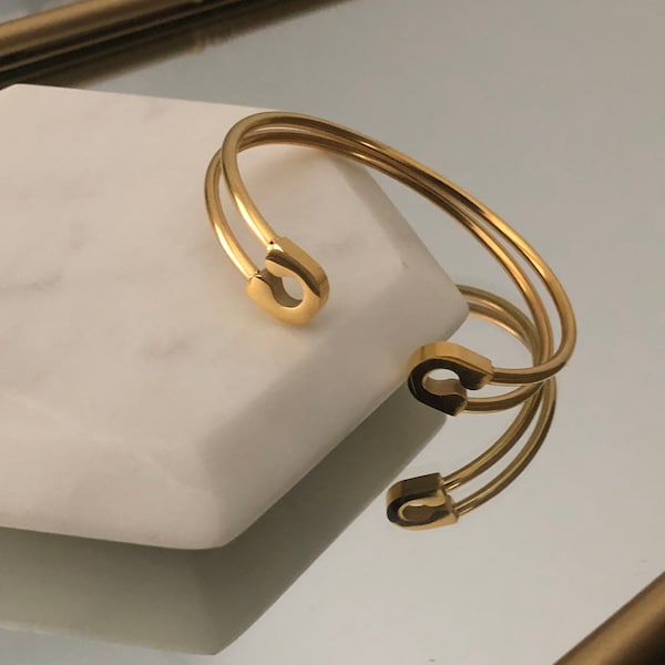 Safety Pin Bangle Etsy