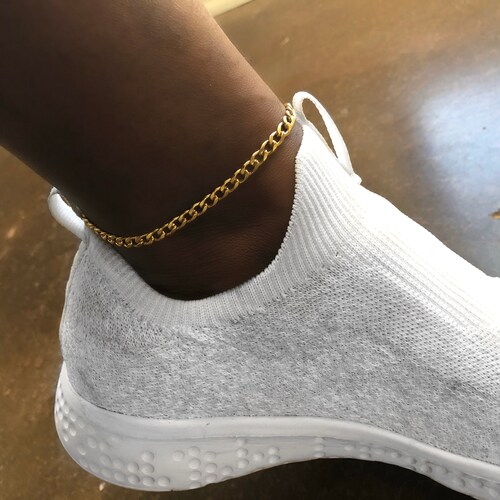 Gold Ankle Bracelets 18K Herringbone Chain Anklet Stainless Etsy