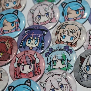 V-Shojo Chibi Button Set