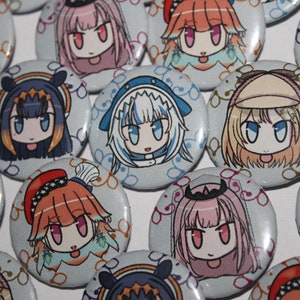 Hololive EN/holoMyth Chibi Button Set