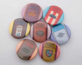 Magic Kingdom Trash Bins Button Set