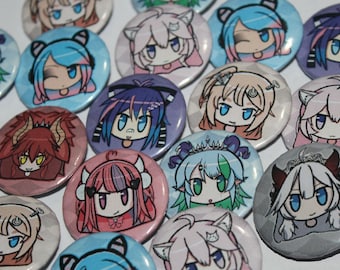 V-Shojo Chibi Button Set