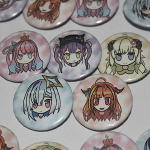 Hololive Gen. 4/holoForce Chibi Button Set