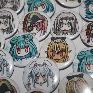 Hololive Fantasy/Hololive Gen. 3 Chibi Button Set