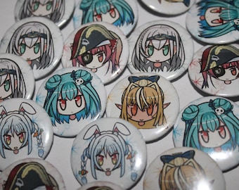 Hololive Fantasy/Hololive Gen. 3 Chibi Button Set