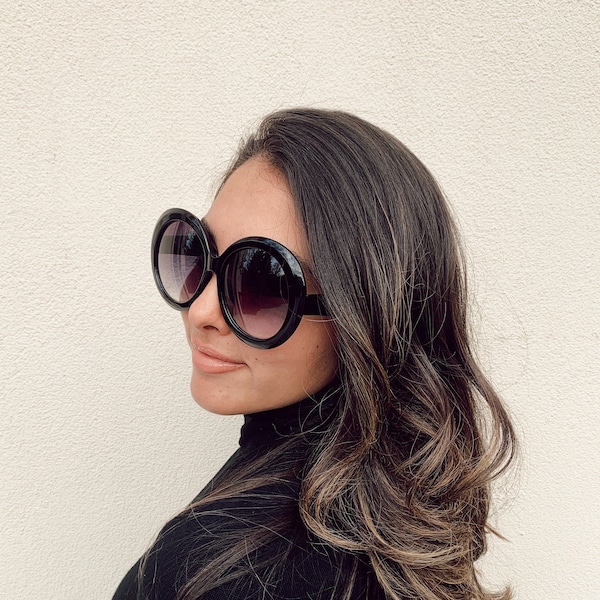 Lunettes de soleil surdimensionnées « Jackie O » | Disponible en noir et en écaille