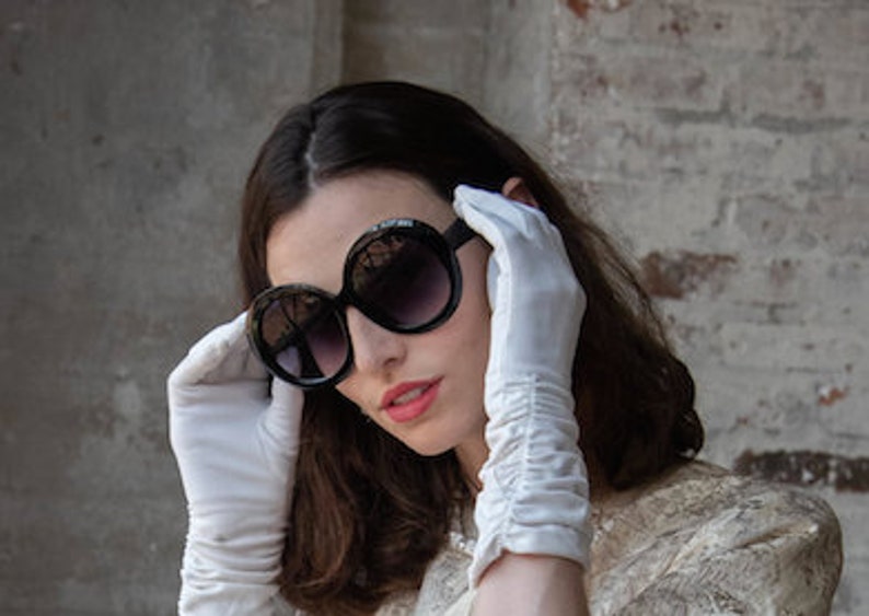 The 'Jackie O' Oversized Sunglasses Available in Black and Tortoise image 2