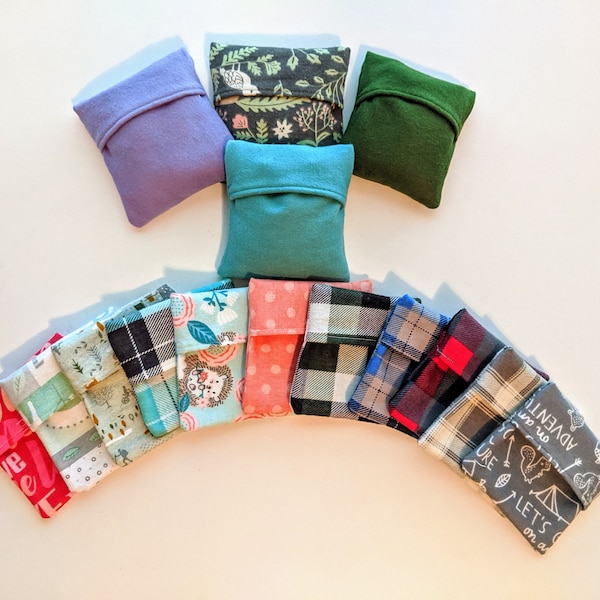 Hand Made Pocket Cozies - Hand Warmer or Small Ice Pack - Covers are removeable and washable