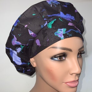 Black Quartz Scrub Hat with Toggle
