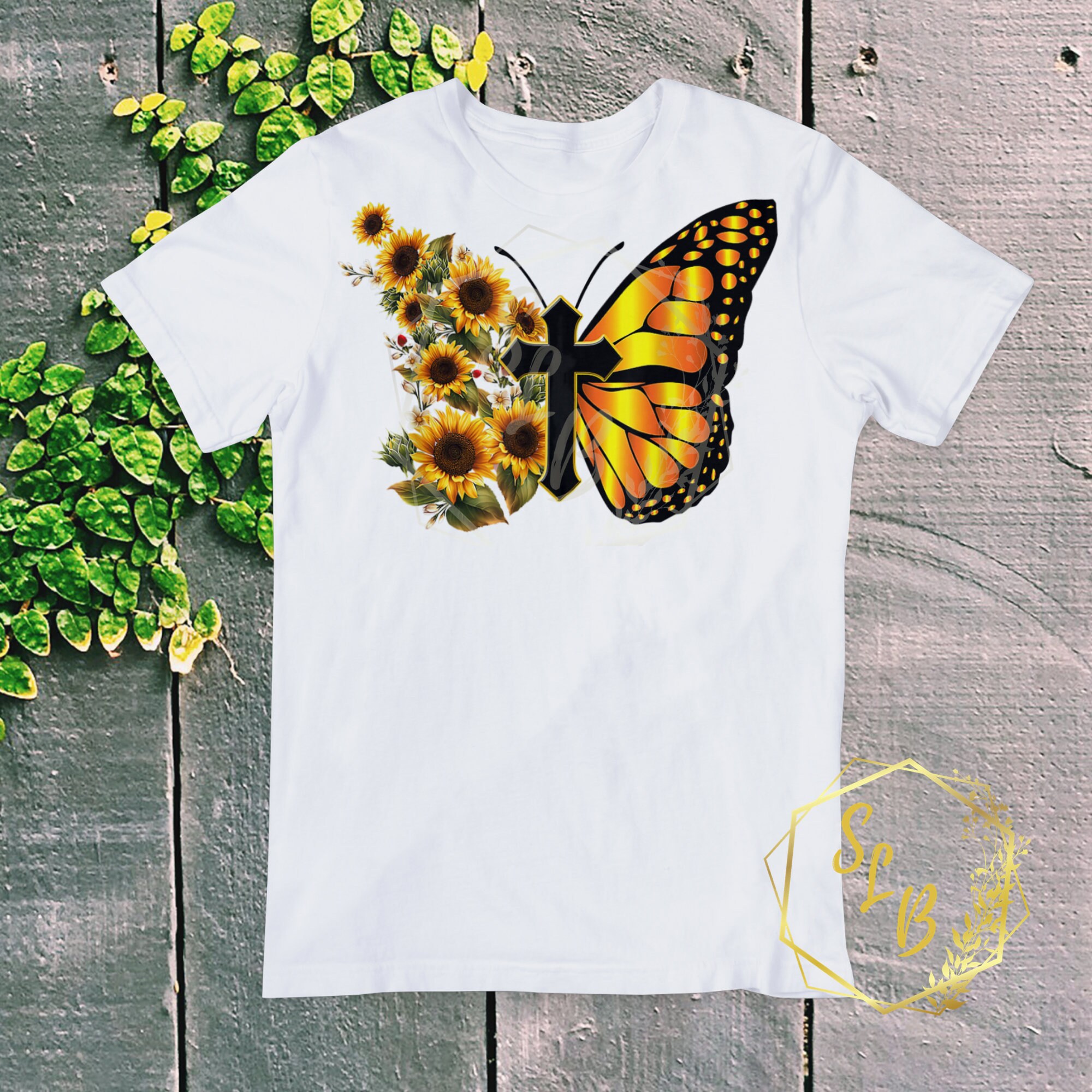 Sunflower Butterfly Shirt/ Sunflower Shirt/ Butterfly Shirt/ | Etsy