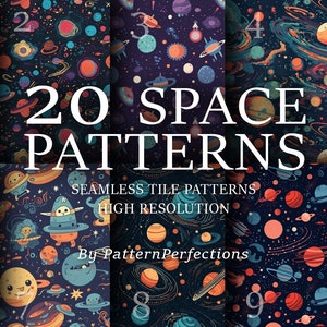 Pacchetto di carta digitale Galaxy: modelli di spazio esterno senza soluzione di continuità, trame del cielo notturno cosmico, sfondi dell'universo dell'acquerello, scrapbooking astrale