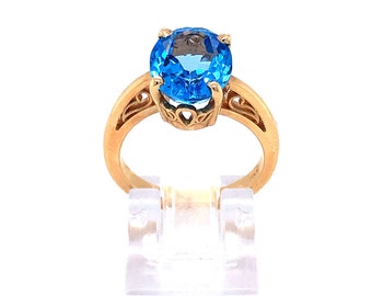 Swiss Blue Topaz Ring