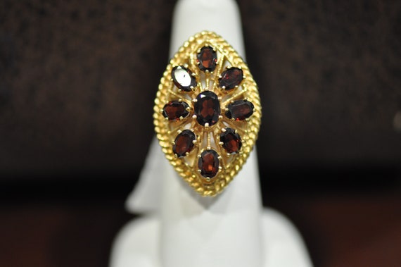 Garnet Cocktail Ring - image 1