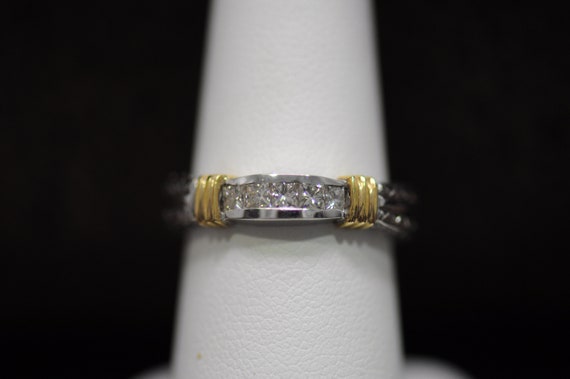 18K white and yellow gold ring - image 1