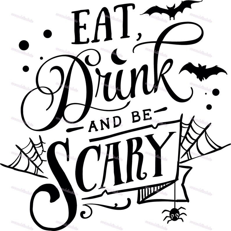Eat Drink and be Scary SVG Halloween SVG halloween decor | Etsy