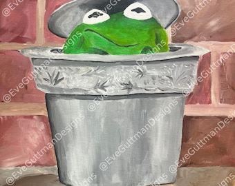Trash Kermit Print on Fine Art Paper