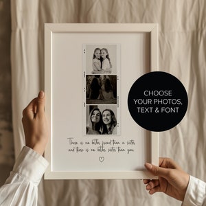 Gift for Sister, Personalised Sisters Print, Custom Gift for Sister with Photo, Best Friend/Sister Birthday Gift