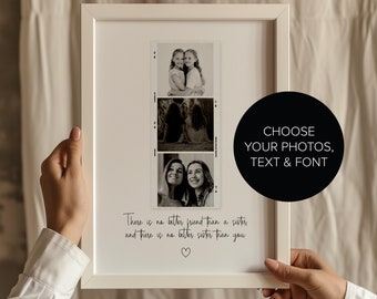 Gift for Sister - Personalised Sisters Print - Custom Gift for Sister with Photo, Sister Definition Print - Best Friend/Sister Birthday Gift