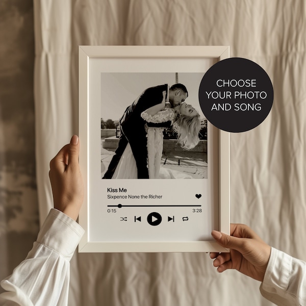 Póster de canción de boda, Nuestro primer baile, Regalo de canción favorita, Impresión fotográfica de boda, Nuestra canción favorita, Regalos de canciones de boda, Regalo de primer baile