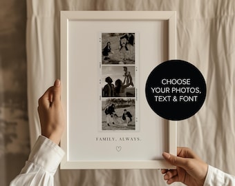 Family Photo Collage Print - Personalised Photo Gift - Custom Our Family Gift - Family Picture Wall Art - Family Names - Our Family Quote