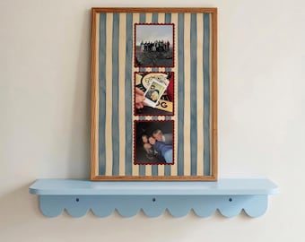 Personalised Photo Collage, Custom Picture Gift, Striped Wall Art Print
