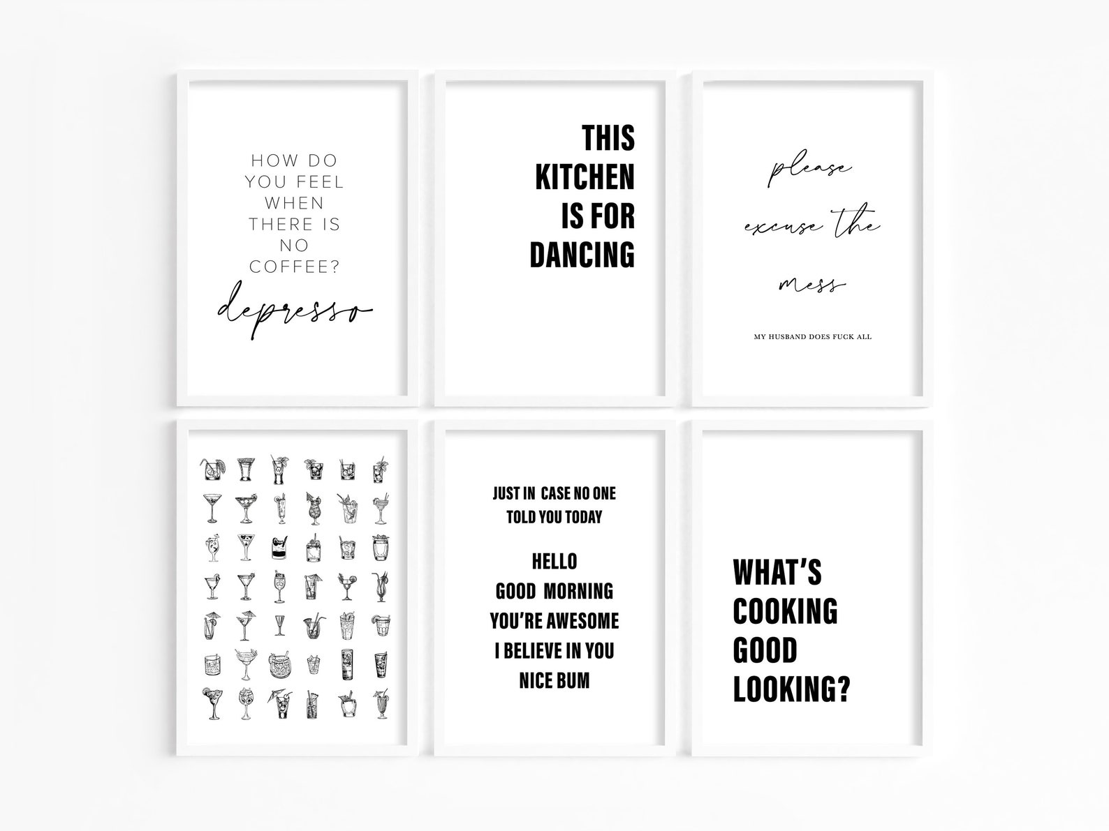 Kitchen Prints Wall Art Kitchen Prints for Walls Fun Kitchen Etsy