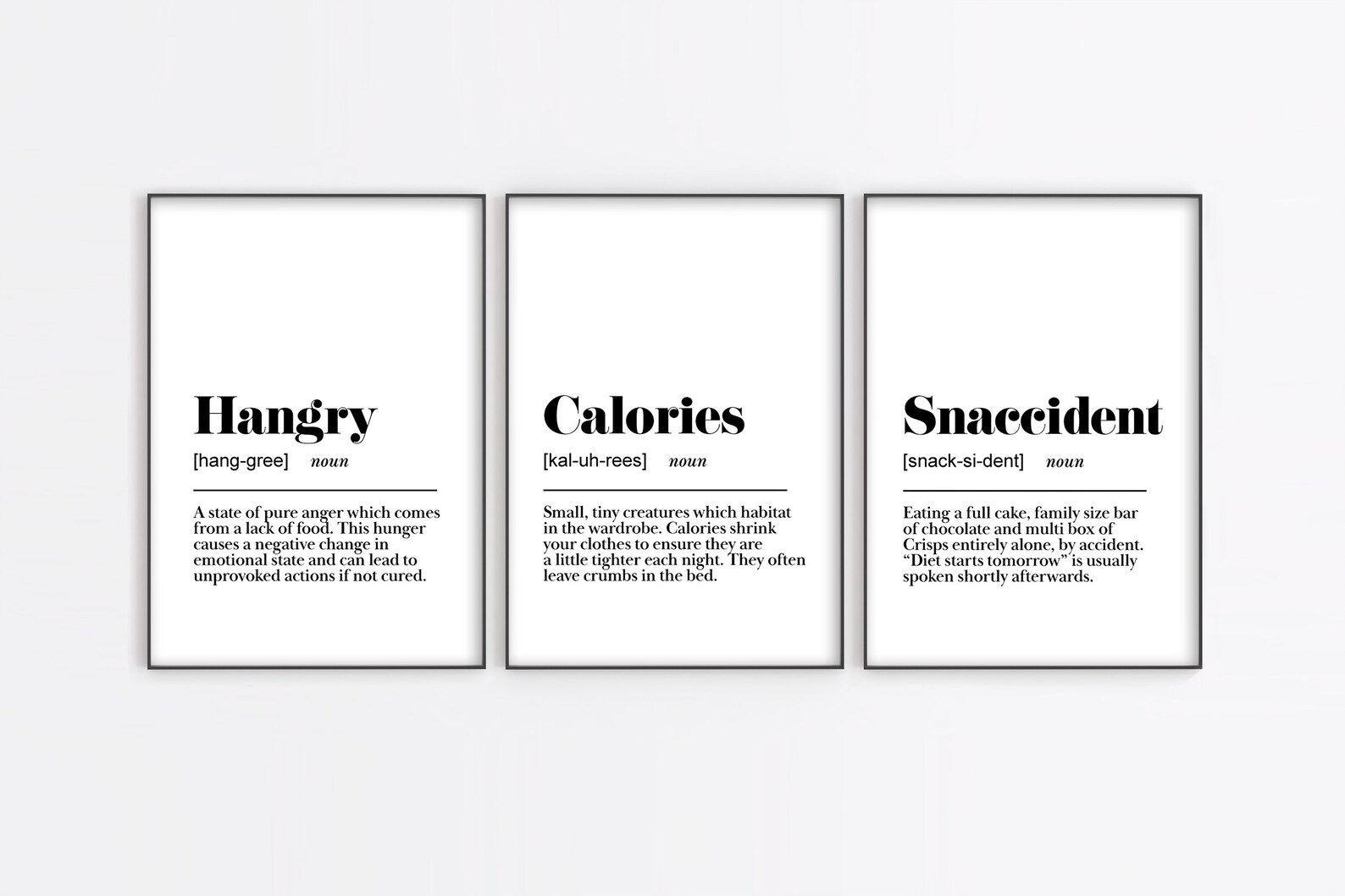 Set of 3 Kitchen Prints Wall Art Kitchen Dining Room Etsy