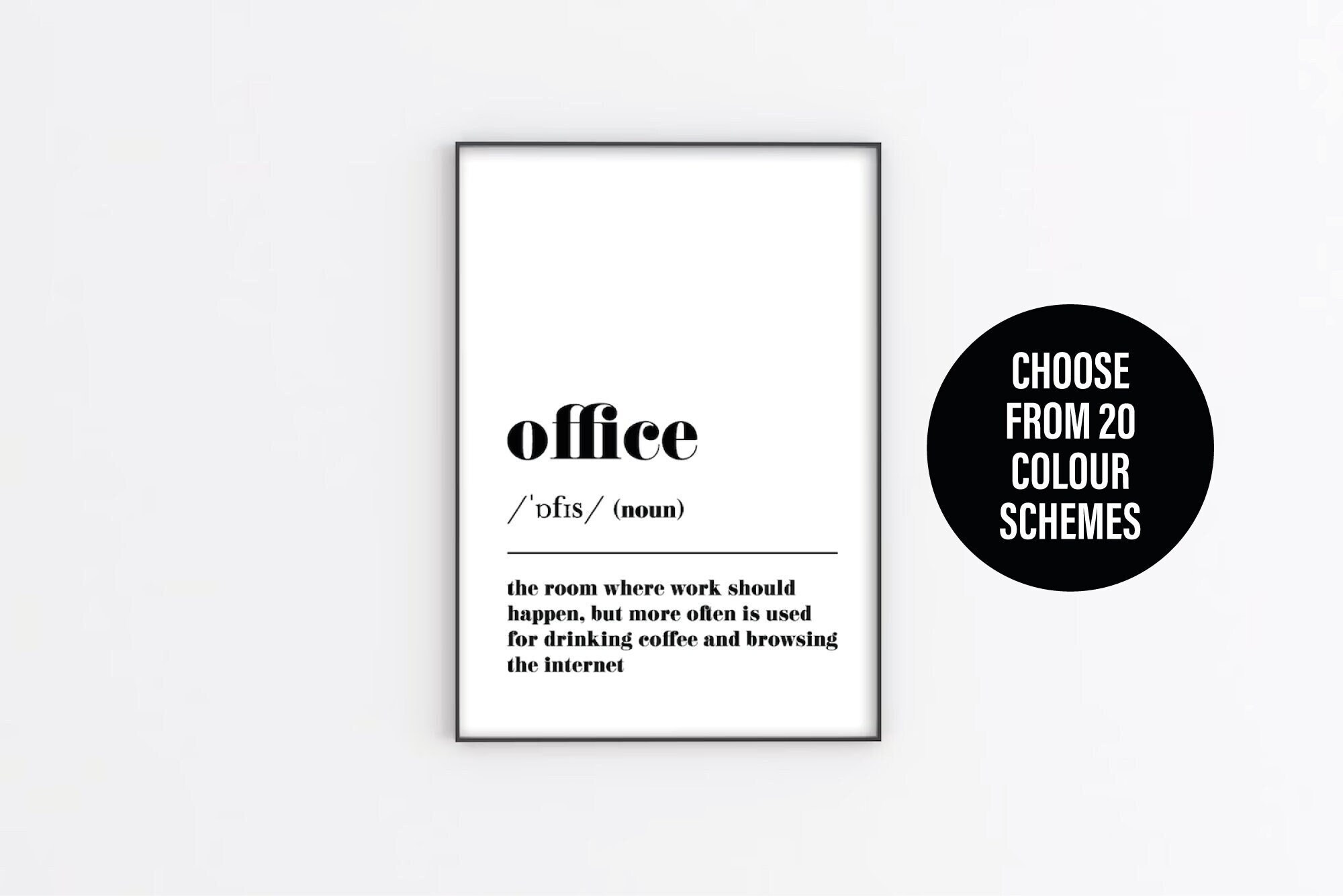 Office Definition Print Office Quote Gift Work Quote Wall Etsy UK