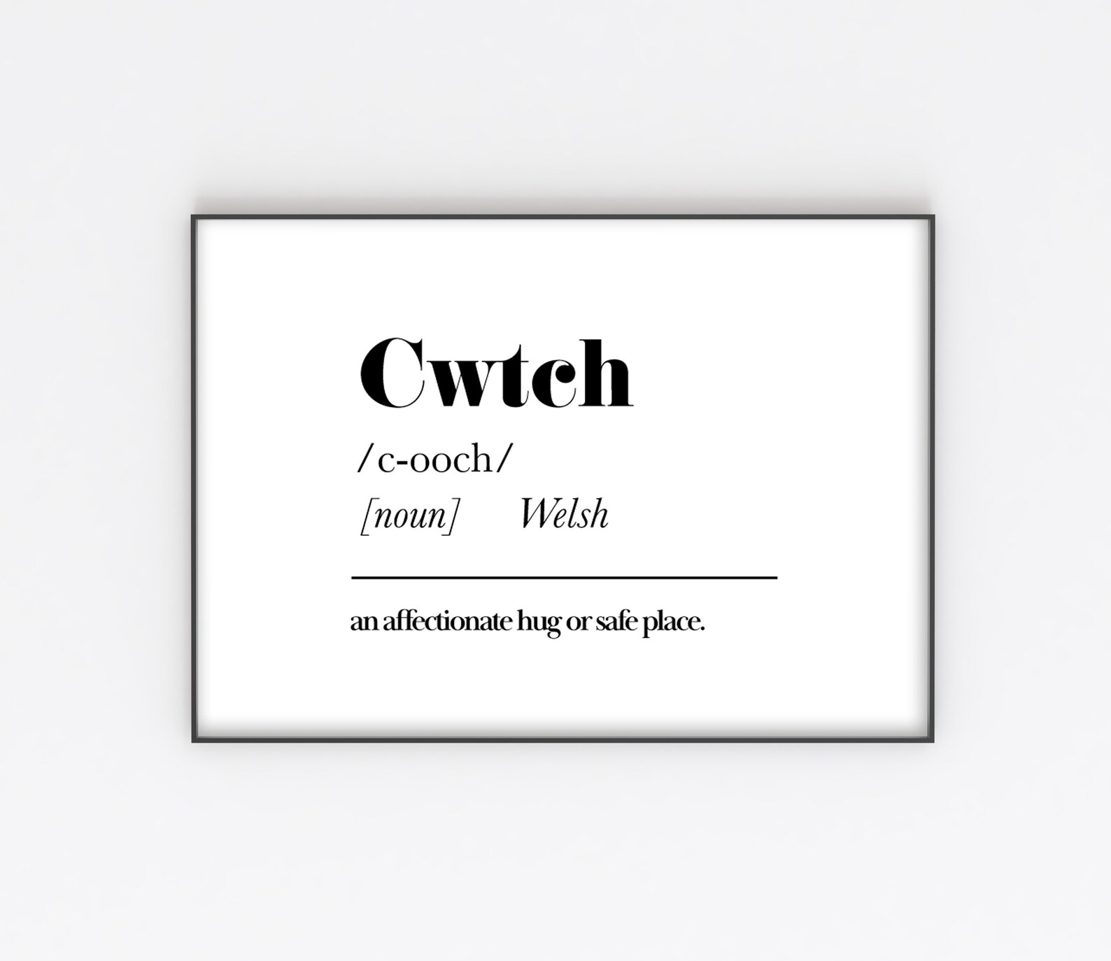 Cwtch Definition Print Welsh Definition Print Welsh Gift Etsy UK