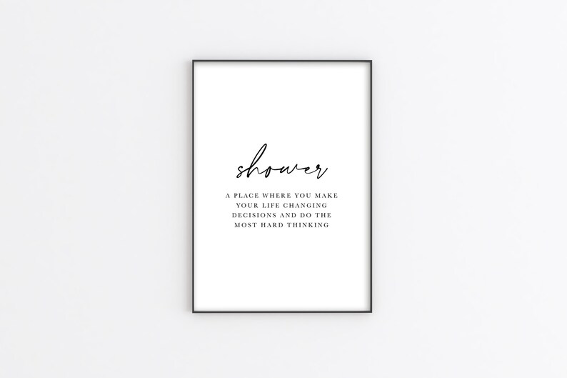 Bathroom Wall Art Print Bathroom Prints Wall Art Shower Etsy